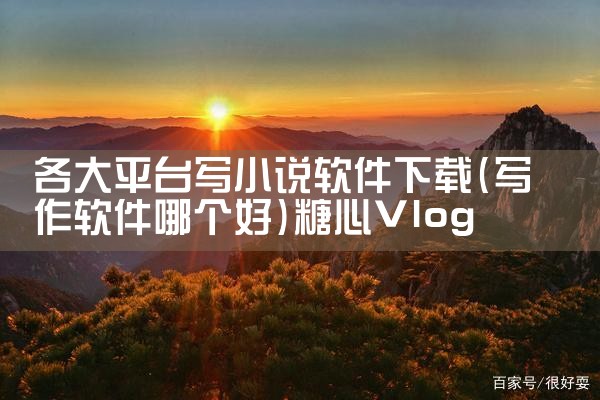 各大平台写小说软件下载|糖心Vlog入口